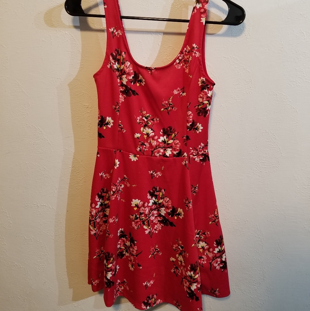 H & M Red Floral Dress